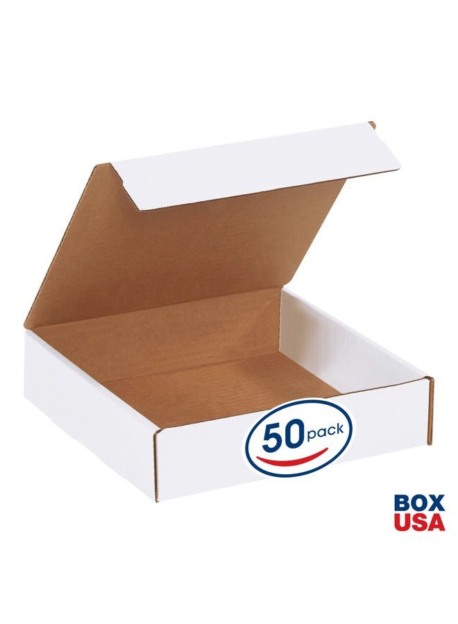 BOX USA BML882 Literature Mailers, 8" x 8" x 2", White (Pack of 50) - Image 2