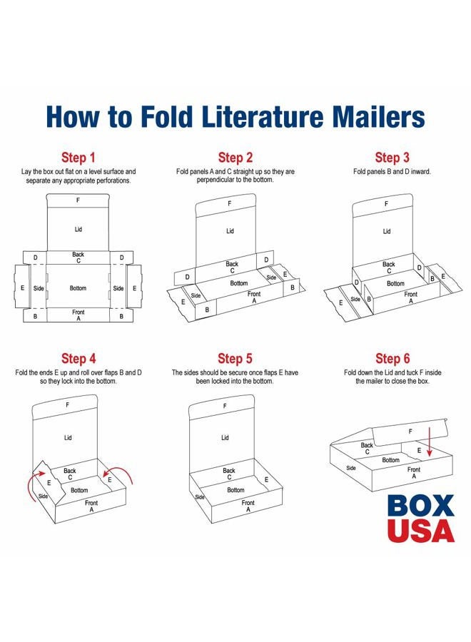 BOX USA BML882 Literature Mailers, 8" x 8" x 2", White (Pack of 50) - Image 4