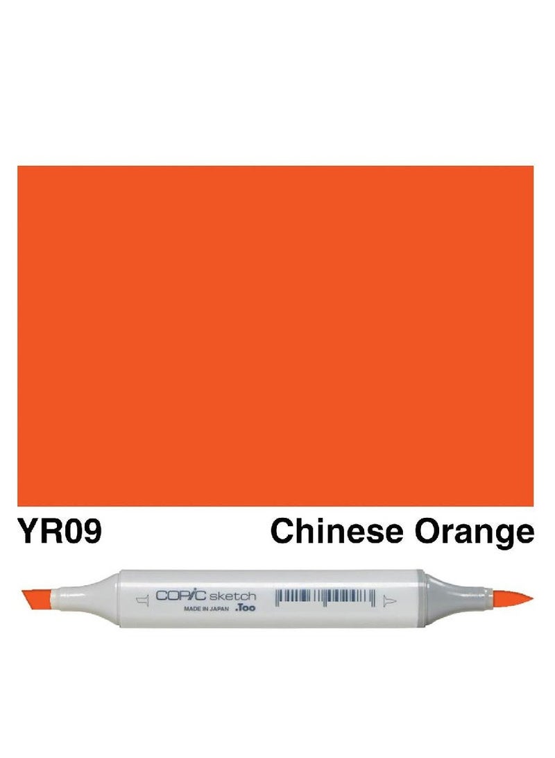 Sketch YR-09 Graphic Art Marker Chinese Orange Twin Tip