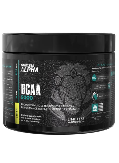 Limitless Alpha BCAA 5000 – 30 Servings (Lemon)