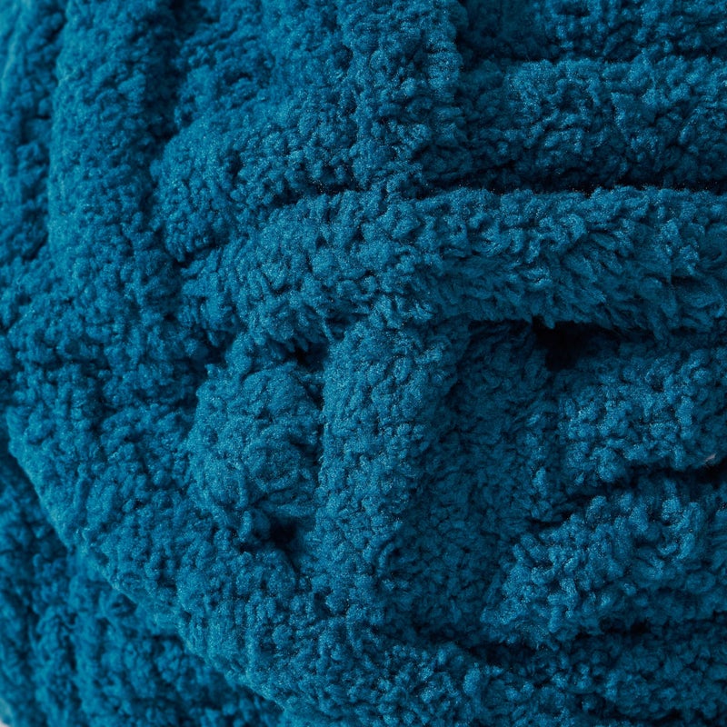 Crafted By Catherine Chunky Chenille Yarn - 2 Pack (8 oz / 227 g, 31.7 Yards Each Skein), Turquoise, Gauge 7 Jumbo - Image 2