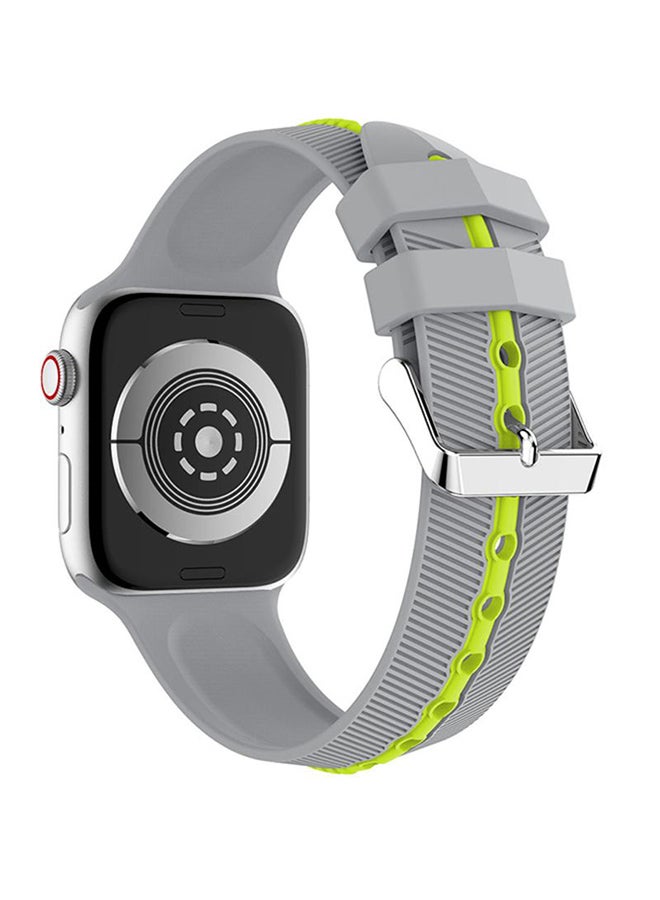 Voberry Sport Replacement Strap For Apple Watch Series 4 44mm Grey/Green/Silver - Image 2