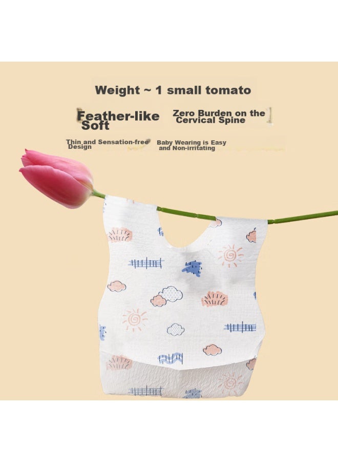 Cotton Moisturizing Mianzhirun Children's Sweat-absorbing Towel, Disposable Baby Sweat Barrier Towel, Baby Back Pad, Individually Wrapped, 42*24cm, 20 Pieces - Image 2