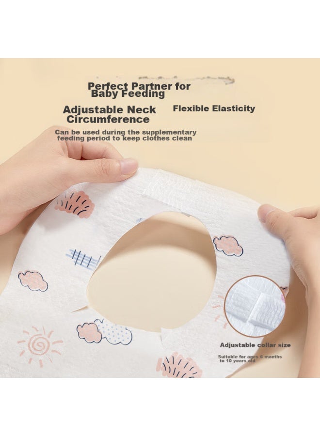 Cotton Moisturizing Mianzhirun Children's Sweat-absorbing Towel, Disposable Baby Sweat Barrier Towel, Baby Back Pad, Individually Wrapped, 42*24cm, 20 Pieces - Image 3