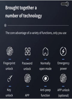 AGYMNX Smart Fingerprint Door Knob,With 4 Ways To Unlock(Bluetooth App/Fingerprint/Code/Key), Electronic Digital Door Lock,Bedroom Biometric Door Lock  - Image 2