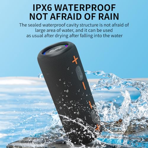 CYBORIS 2 in 1 Portable Splittable Bluetooth Speaker, Waterproof Split Wireless Speaker Bluetooth V5.3 with 20W Loud Stereo Sound, 24H Playtime, True Wireless Pairing for Home, Outdoor or Travel - Image 4