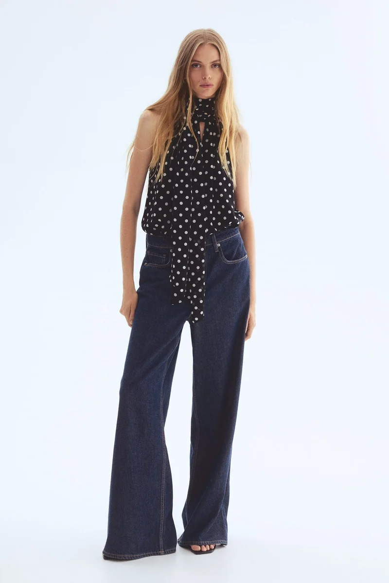 H&M Scarf-collar top