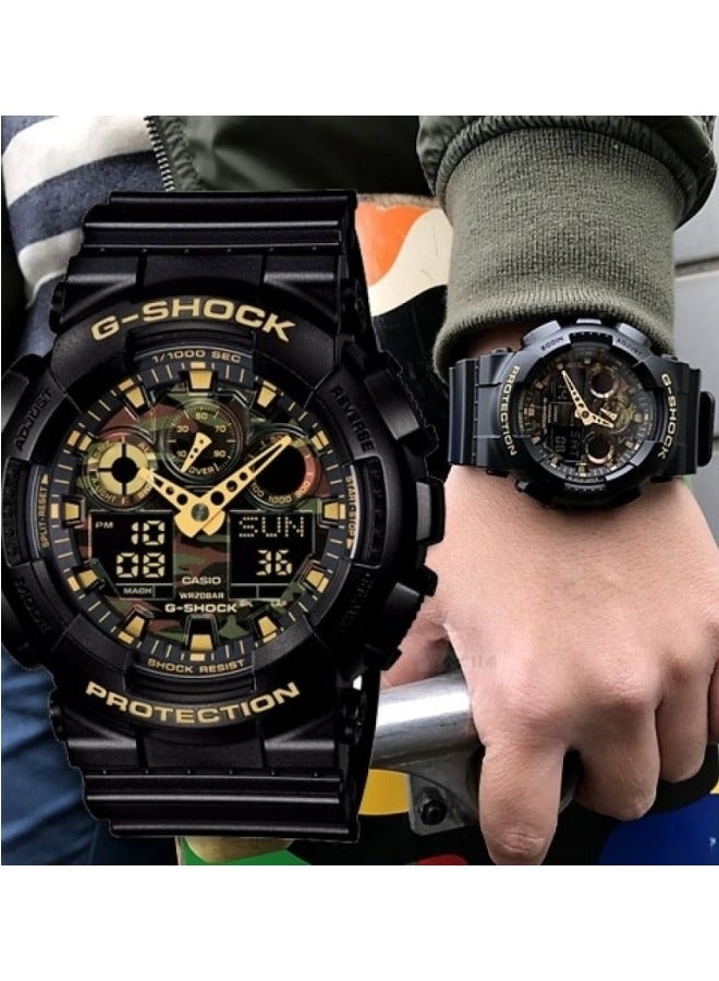 Shock Casio Watch for Men G Shock Camouflage men's watch GA-100CF-1A9 - Image 2