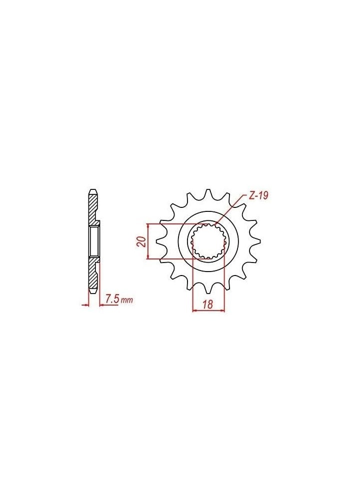 Wivplex 520 Chain Front Sprocket 13T for CR125 Motorcycles - Image 2