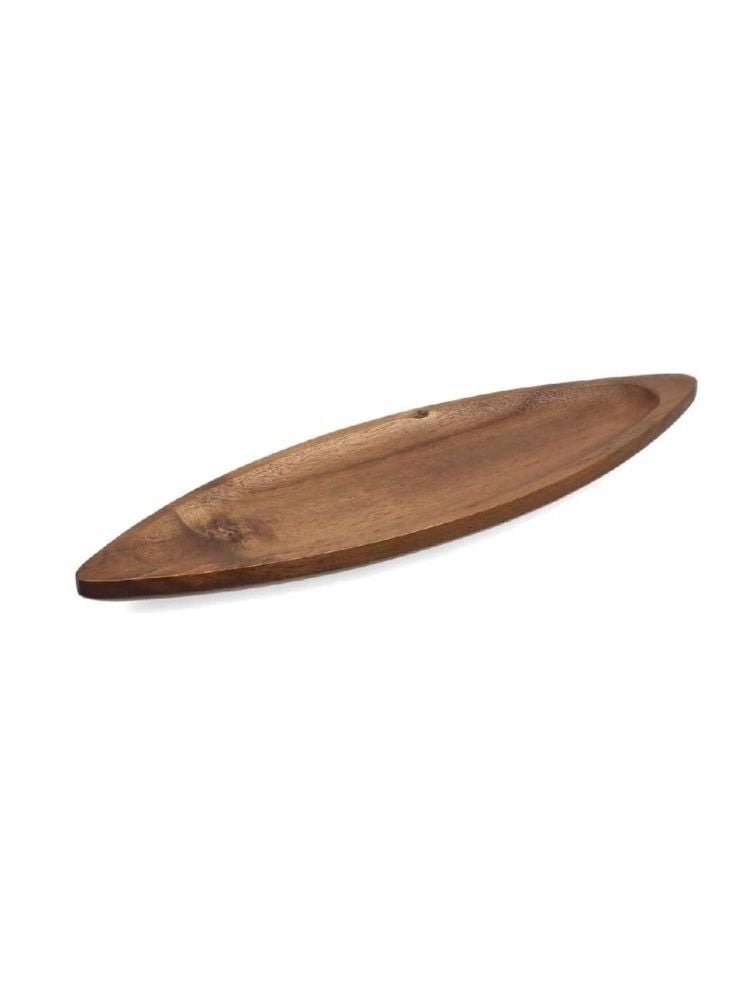 أكاسيا صينية تقديم على شكل زورق من خشب الأكاسيا - ٣٤ × ١٠٫٥ سم - Image 2