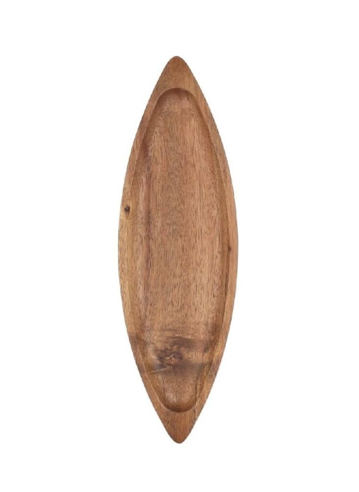 أكاسيا صينية تقديم على شكل زورق من خشب الأكاسيا - ٣٤ × ١٠٫٥ سم - Image 4