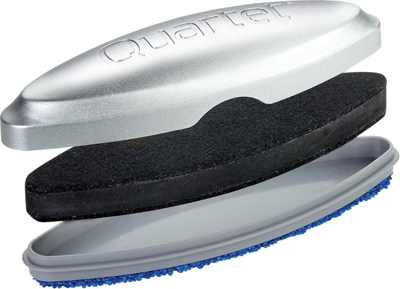 Quartet Glass Dry Erase White Board Eraser Magnetic Whiteboard Eraser Silver SFEB3 - Image 1