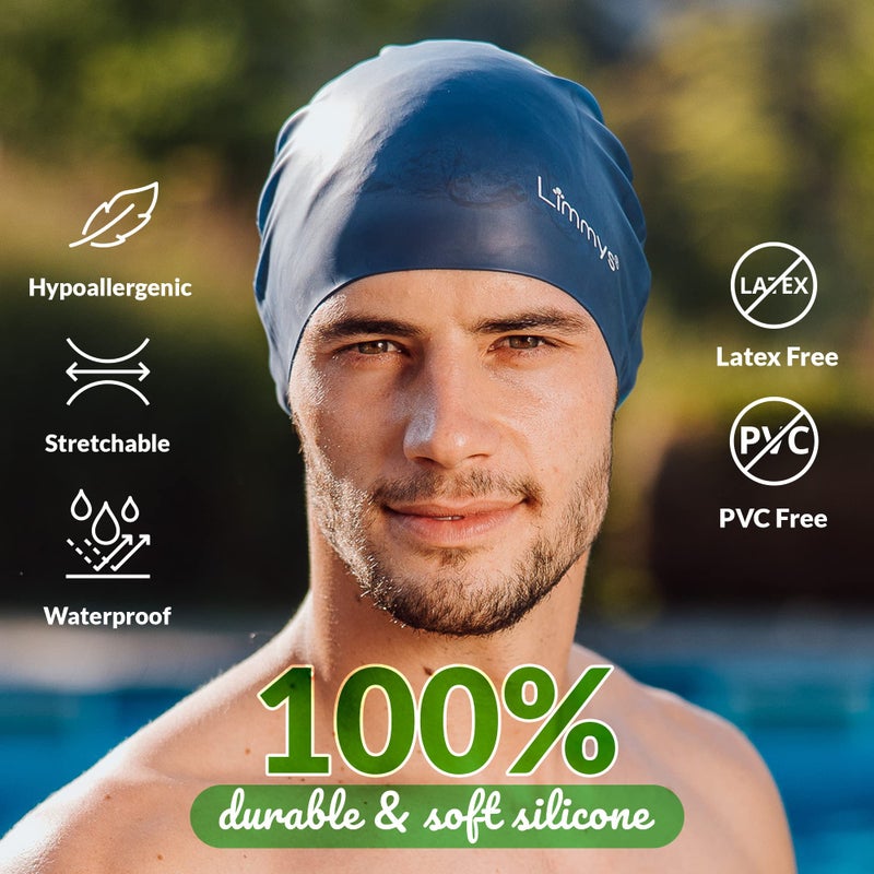 Limmys Premium Swim Cap for Adults â€“ Soft Silicone Swimming Cap for Women & Men â€“ Comfortable, Streamlined Fit, Chlorine Resistant & Hypoallergenic â€“ Trusted by Swimmers Worldwide - Image 2