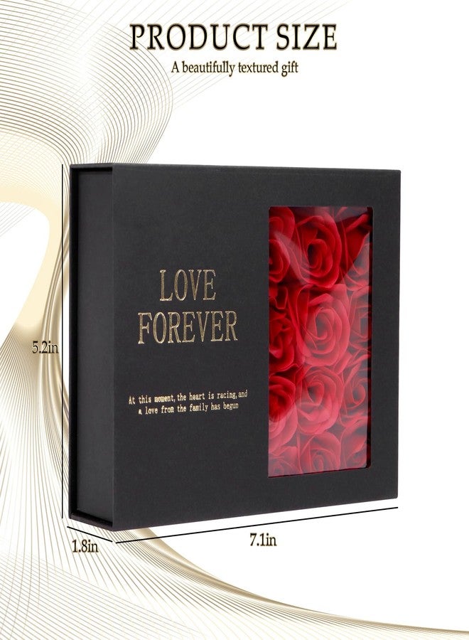 BLOCE Preserved Real Rose with Heart I Love You Necklace, Eternal Flowers Rose Birthday Gifts for Women Mom, Valentines Mothers Day Christmas Anniversary Romantic (Red) - Image 3