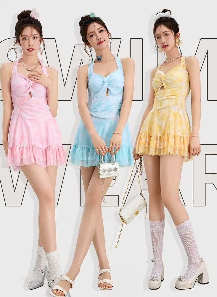 KUYING New One-Piece Swimsuit Camisole Skirt - Image 4