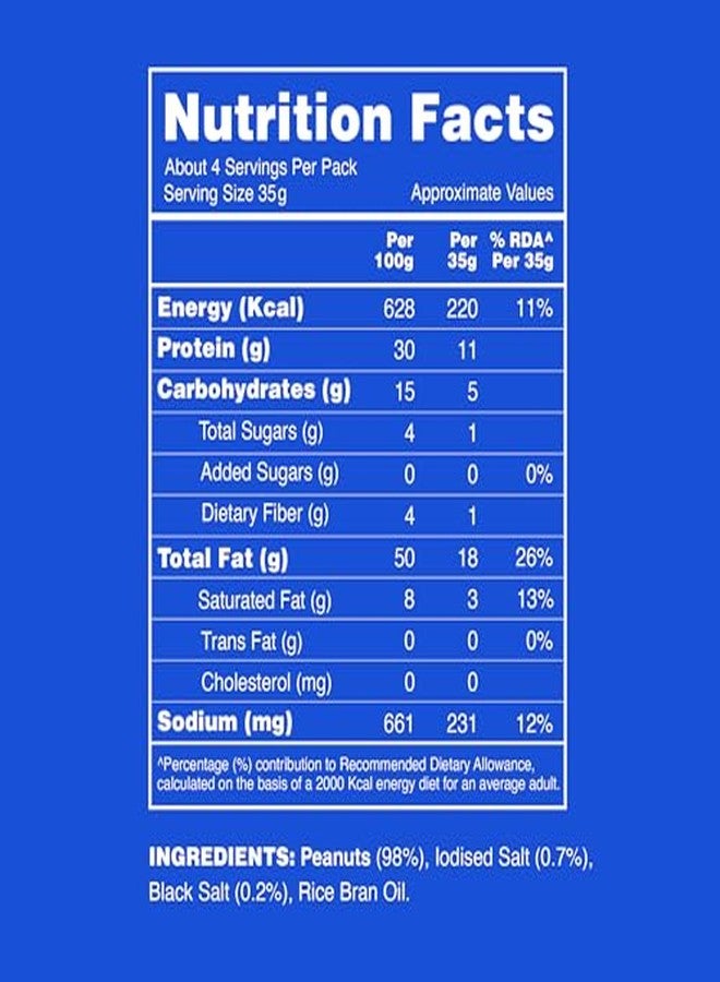 Taali Roasted Salted Peanuts | Bharuchi Nuts | No Palm Oil, Rich in Protein, Not Fried, 120g (Pack of 4) - Image 3