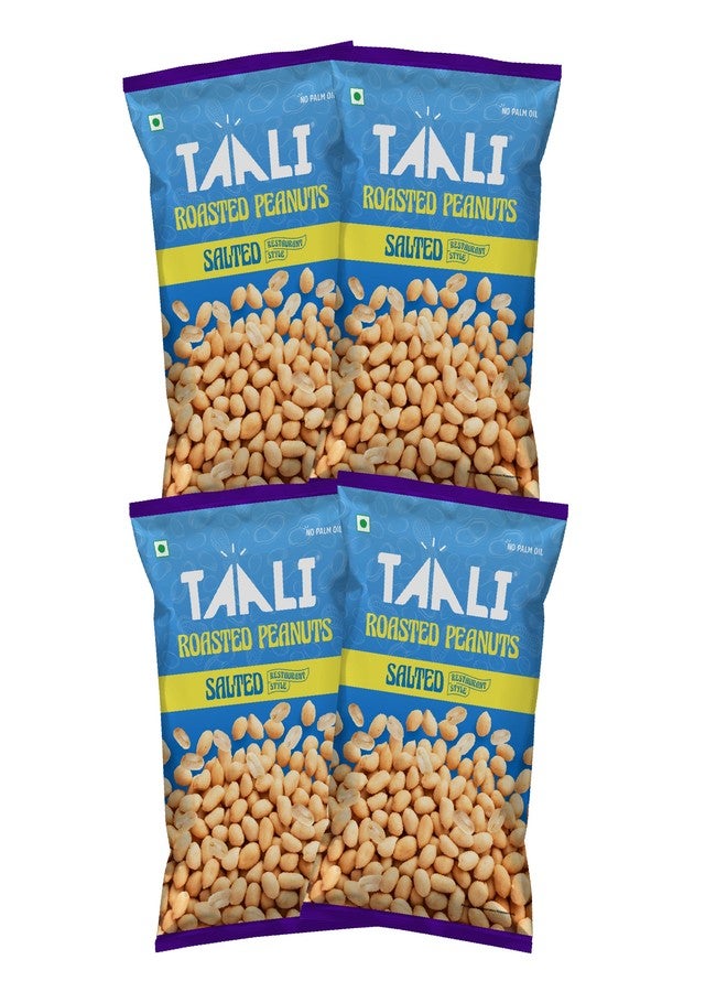 Taali Roasted Salted Peanuts | Bharuchi Nuts | No Palm Oil, Rich in Protein, Not Fried, 120g (Pack of 4) - Image 1