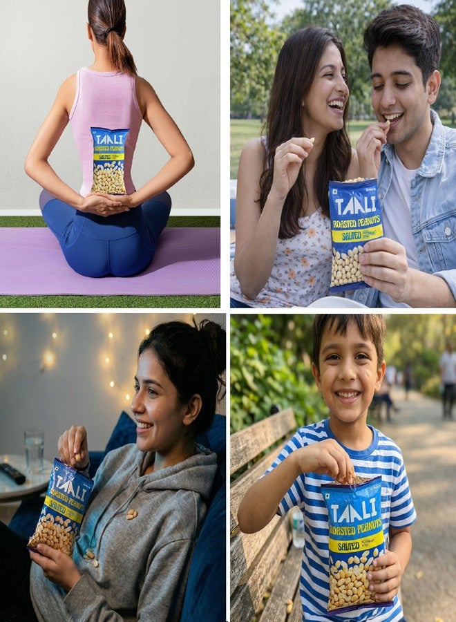 Taali Roasted Salted Peanuts | Bharuchi Nuts | No Palm Oil, Rich in Protein, Not Fried, 120g (Pack of 4) - Image 5