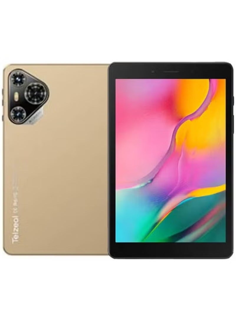 Telzeal P800, 8" Inch IPS Display, Android 12 Tablet With Dual SIM, 6GB RAM, 256GB ROM, 5G, WiFi, 5000mAh Battery And Wireless Keyboard, Gold | P800 - Image 1