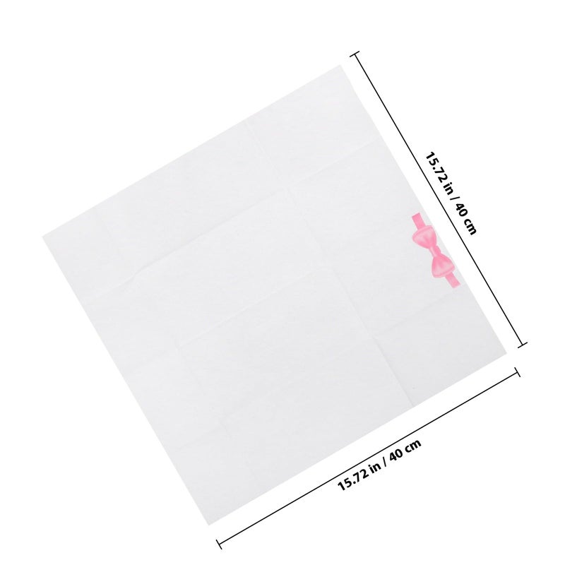 Disposable Pocket Napkins 50pcs 40x40cm Bow Tie Print Cutlery Pocket for Wedding Party - Image 3