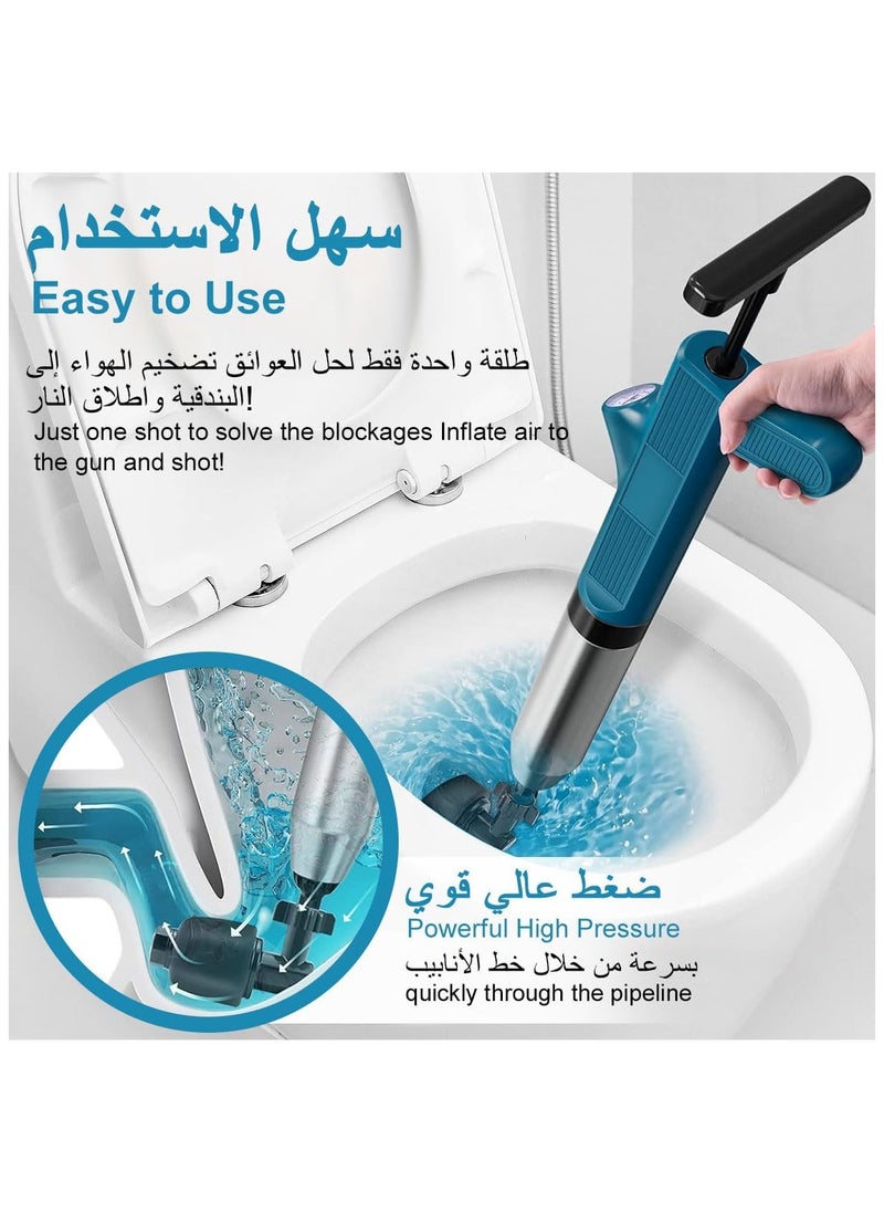 عربست فائدة نموذج يتعلق الفولاذ المقاوم للصدأ ارتفاع ضغط المكبس عدة closestool ، والتي يتم توفيرها مع خمسة المقابس إزالة العادم closestool مقفلة ، متعدد السلطة الغطاس مع البصرية بارومتر .  - Image 2