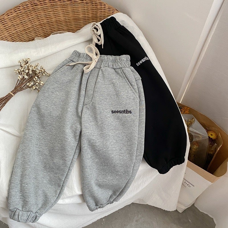 Boys' Sports Casual Pants Autumn and Winter Wear Children's Sweat Pants Children's Autumn Wear Pants Girls' Pants fleece-lined Pants - Image 3