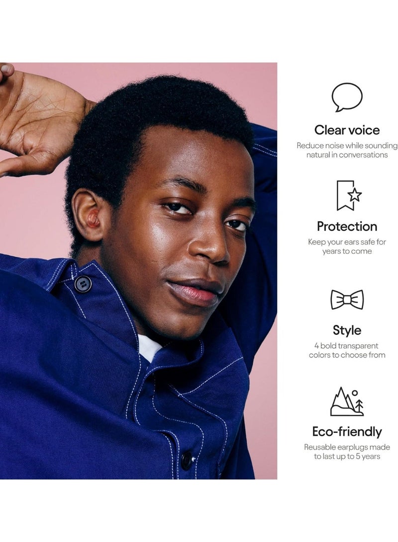 Loop Engage Earplugs for Conversation – Low-level Noise Reduction with Clear Speech – Social Gatherings, Noise Sensitivity & Parenting – 8 Ear Tips in XS/S/M/L - SNR 16 dB coverage - Rose - Image 4