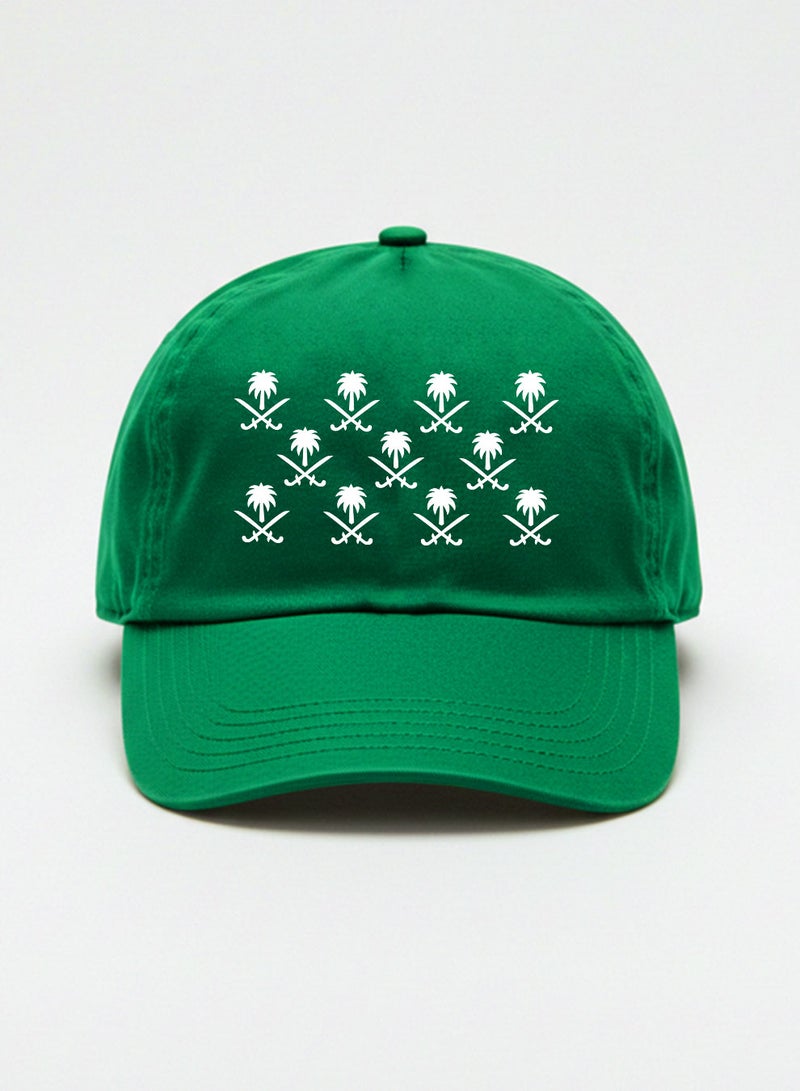 لوحة كاب مصنوع من القطن بتصميم لمناسبة اليوم الوطني السعودي وللتعبير عن حب الوطن في كل وقت - Image 4