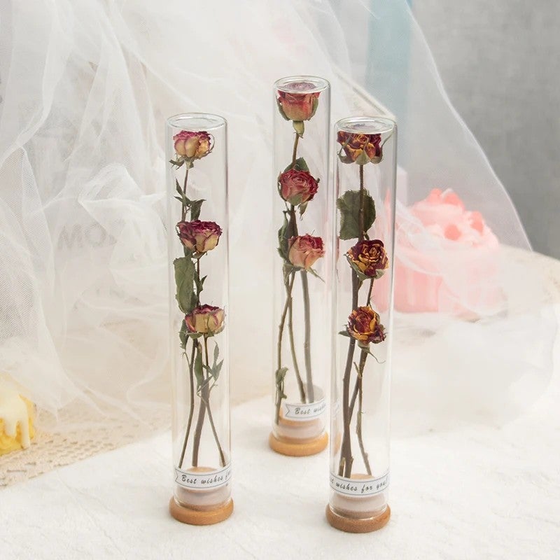 Bluejw Mini Dried Flower Bouquet for Decoration - Natural Dried Rose Plants - Room Decor, Favor Gift Toppers, Tables & Plates Decor - Image 2
