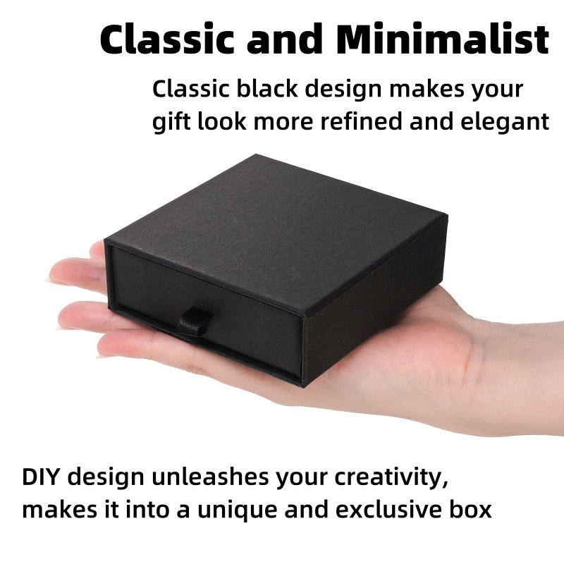 WRINGKIT 24 Pack Jewelry Gift Boxes, 3.5x3.5x1.2 Inch Cardboard Jewelry Packaging Box with Lid, Small Storage Display Case Bulk for Necklaces, Bracelets, Earrings, Valentine's Day Jewelry Gift - Image 4