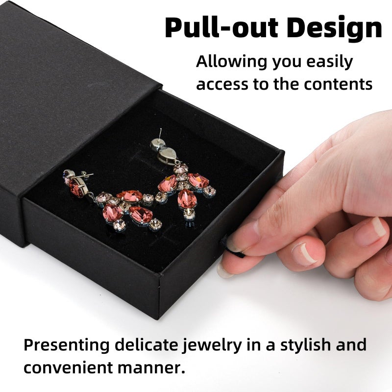WRINGKIT 24 Pack Jewelry Gift Boxes, 3.5x3.5x1.2 Inch Cardboard Jewelry Packaging Box with Lid, Small Storage Display Case Bulk for Necklaces, Bracelets, Earrings, Valentine's Day Jewelry Gift - Image 3