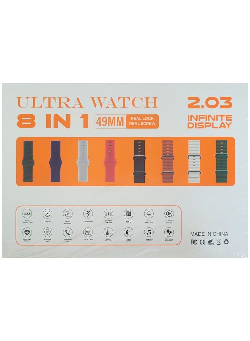 Smart Watch ULTRA 8 IN 1 High Resolution Touch Screen - Image 2