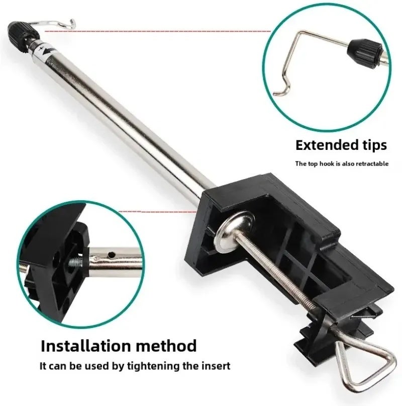 Electric Mill three-section telescopic bracket small hanging mill rack desktop support rack Workbench hook rack (300g)(Electric grinder three-section bracket) - Image 4