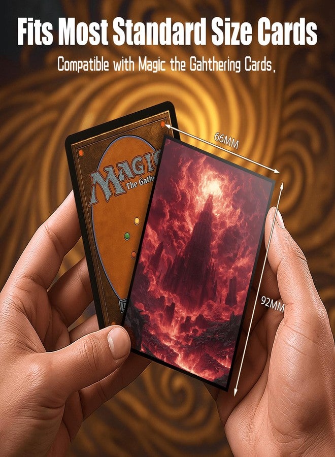Kiiransr MTG Card Sleeves - Mountain - Utility Lands Series - Ultra Clear Front & Matte Finish Back, 100 Count Standard Size Matte Art Sleeve for Magic The Gathering - Image 4