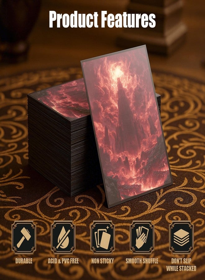 Kiiransr MTG Card Sleeves - Mountain - Utility Lands Series - Ultra Clear Front & Matte Finish Back, 100 Count Standard Size Matte Art Sleeve for Magic The Gathering - Image 5