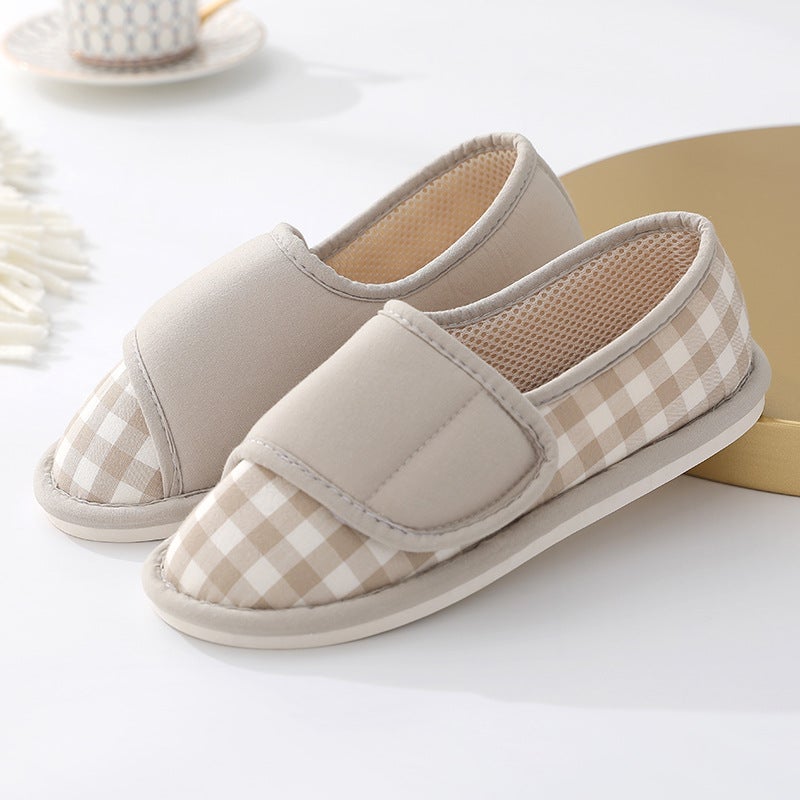 Home Thin Maternity Postpartum Plus Size Moon Shoes Soft Sole Non-Slip Bag With Thick Sole Dabeled Shoes - Image 1