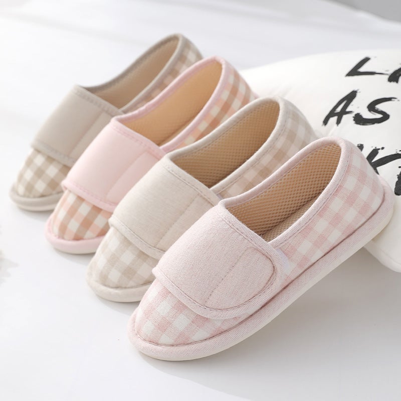 Home Thin Maternity Postpartum Plus Size Moon Shoes Soft Sole Non-Slip Bag With Thick Sole Dabeled Shoes - Image 5