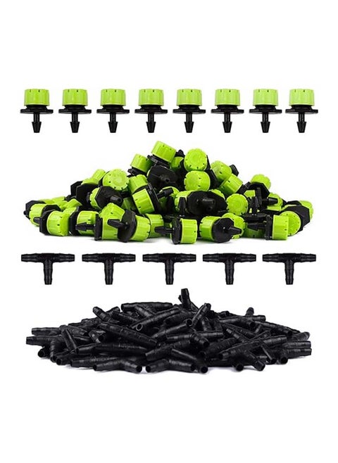 100 Irrigation Dripper 100 T-Piece Hose 4/7 mm Irrigation System Garden
