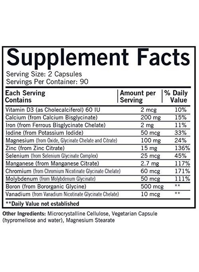 Kirkman Advanced Mineral Support - 180 Capsules - Image 2