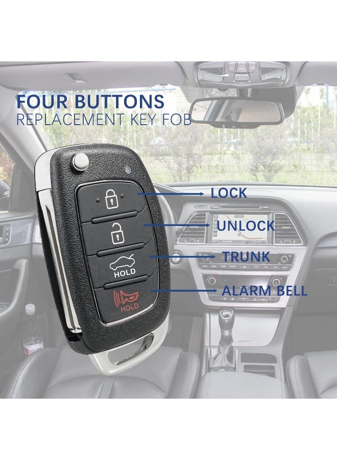 YHXGLJDKA YHXGLJDKA Replacement for 2015 2016 2017 Hyundai Sonata Key fob - Image 2