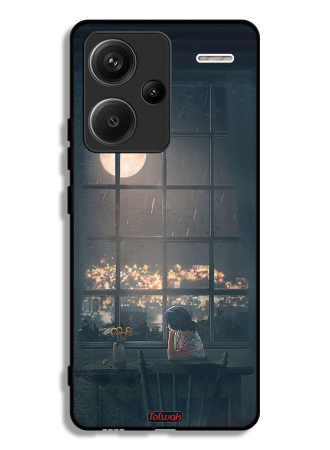 Tolwak Xiaomi Redmi Note 13 Pro Plus Protective Case Cover Looking At Moon Art - Image 1