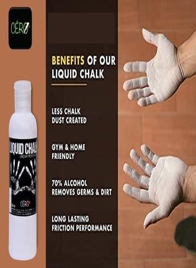 CERO ® Liquid Chalk for Improving Grip During Weightlifting, Power Lifting, Gymnastics, Pole Fitness, Rock Climbing Used by Professionals. (195ML) - Image 3