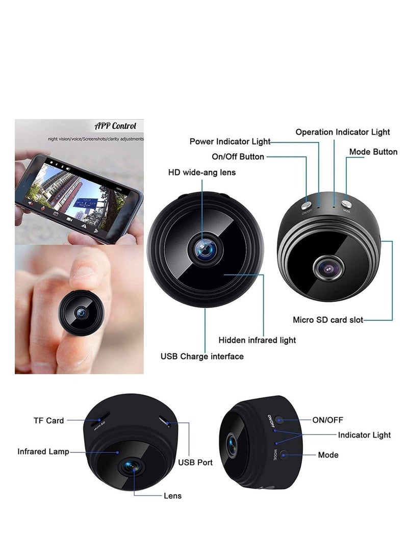 Generic - Mini WiFi Hidden Cameras,Wireless Spy Cameras with Video Live Feed, HD 1080P Home Security Cameras, Baby Nanny Cam,Tiny Smart Cameras with Night Vision and Motion Detection. - Image 1