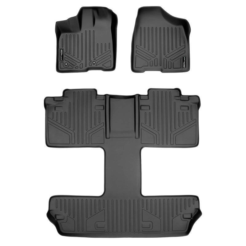 SMARTLINER Custom Fit Floor Mats 3 Row Liner Set for 20112012 Toyota Sienna