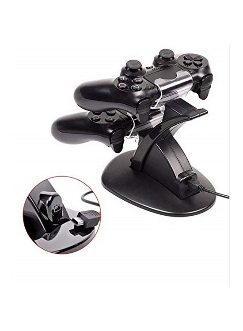 Dual Controller Holder Charger 2 USB Handle Dock Station Stand Charger for PS4 Controller - Image 4