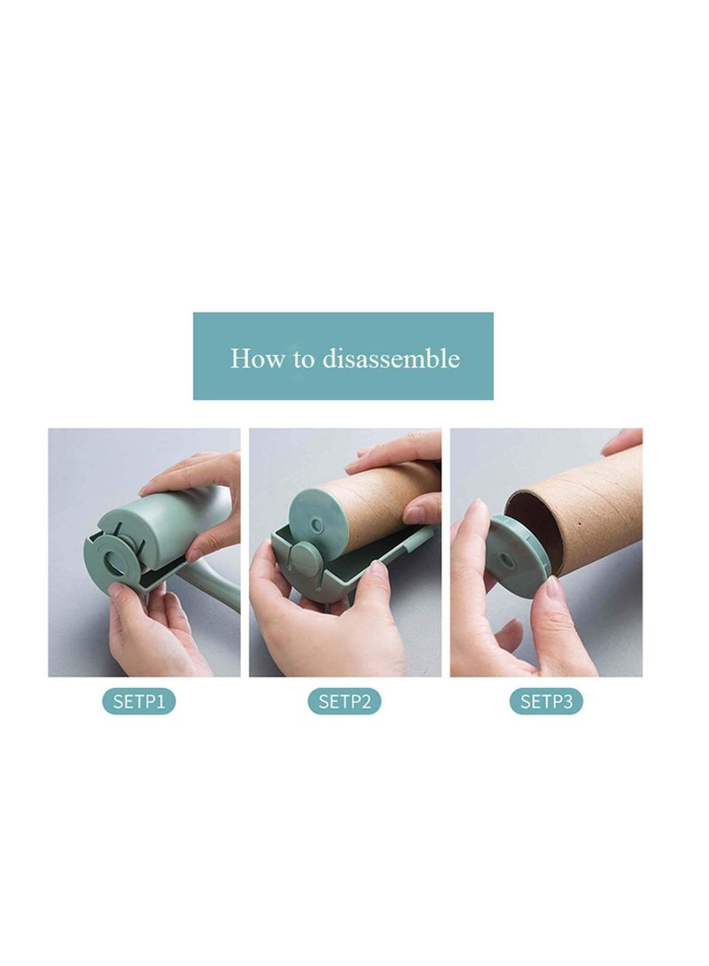شو وو Sticky Roller Lint, Pet Hair Removal Brush Cotton Velvet Refilling Tape Furniture Dust from Clothing Floating Snacks Carpets on Seats Non Toxic Odor Free  - Image 5