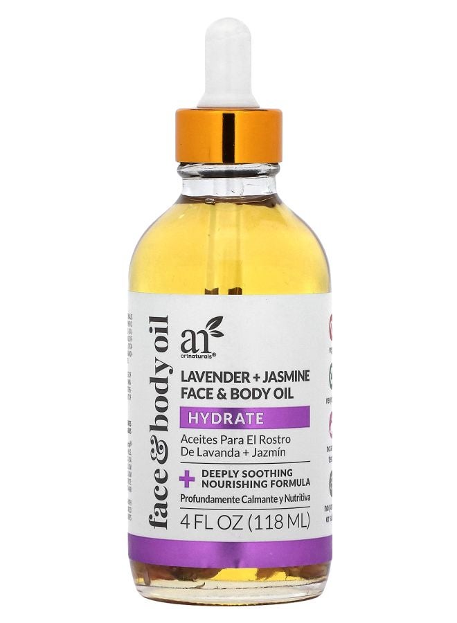 Face & Body Oil Lavender + Jasmine  4 fl oz (118 ml)