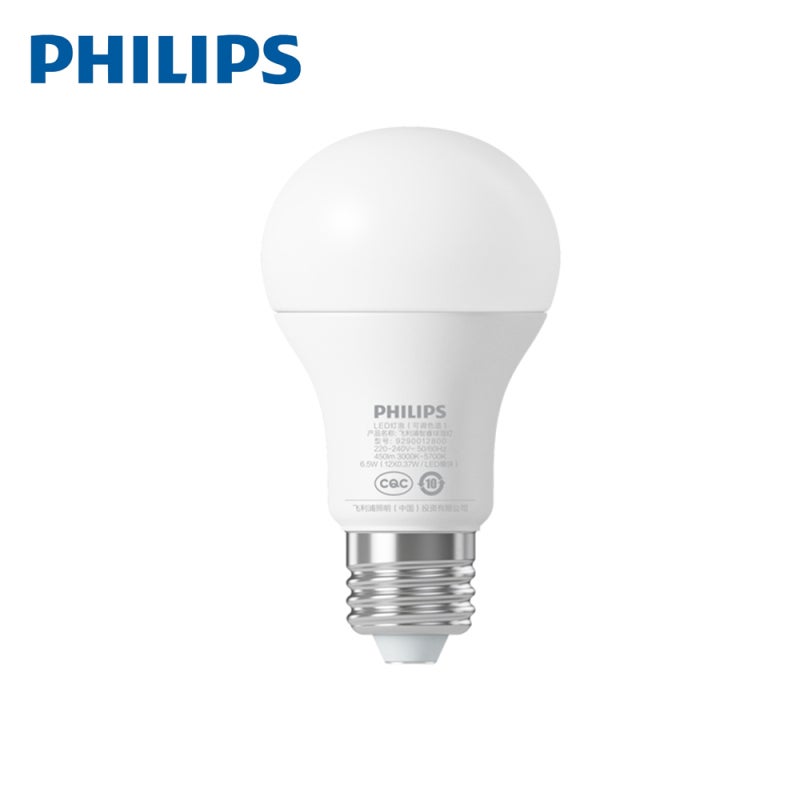 فيليبس المصباح الذكي LED E27 قابل للتعتيم مع درجة حرارة لون من 3000 كلفن إلى 5700 كلفن - تحكم عبر تطبيق المنزل واتصال Wi-Fi، ضوء ذكي لمختلف تركيبات الإضاءة - Image 2