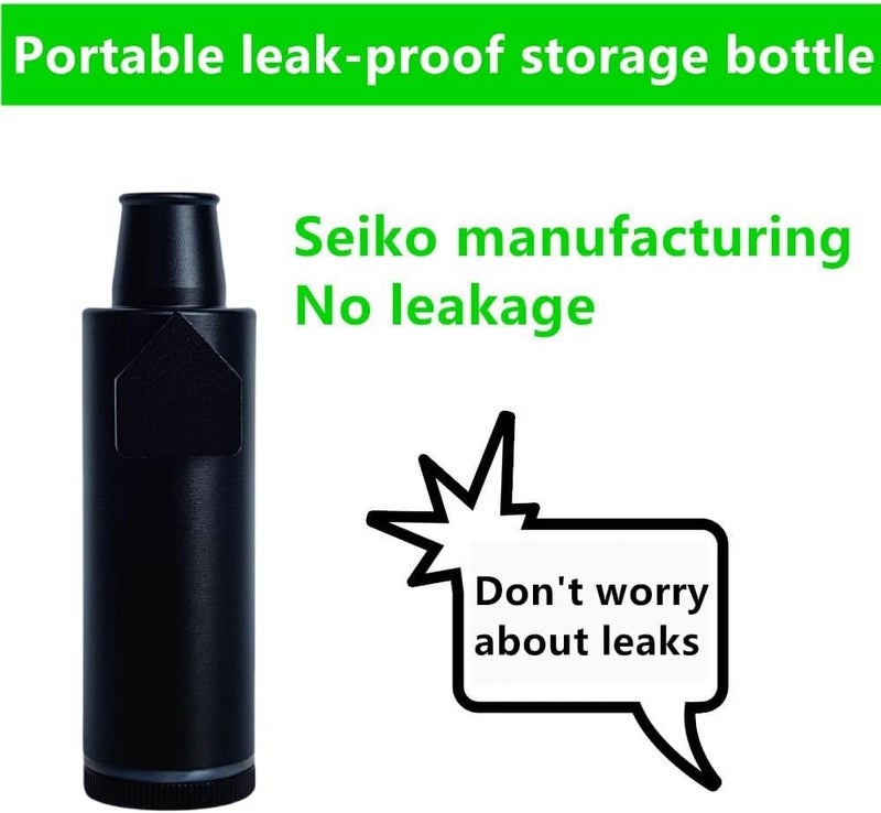 OakMsOik OMO Metal Ieak-proof Bottle (3nd Generation Upgrade Version) (Black high-capacity）(Silver small capacity) Portable Pepper Shaker (2 pack) - Image 4