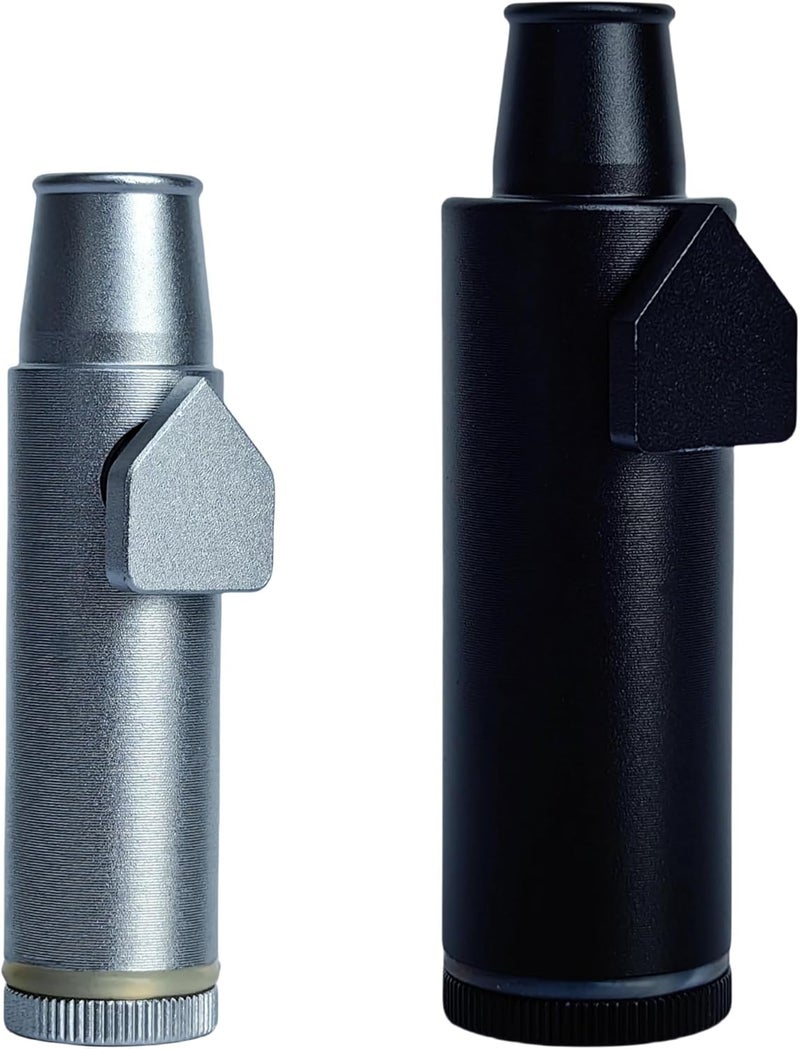 OakMsOik OMO Metal Ieak-proof Bottle (3nd Generation Upgrade Version) (Black high-capacity）(Silver small capacity) Portable Pepper Shaker (2 pack) - Image 1